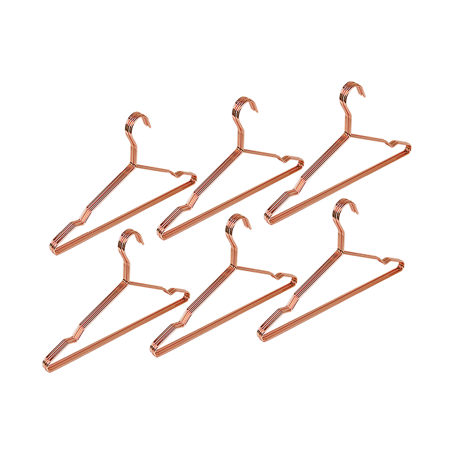 Adult 16.5" Rose Gold Shiny Metal Wire Coat Suit Top Clothes Hangers (30pc per set).