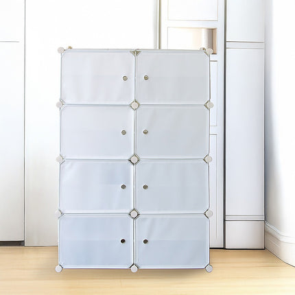 White Cube DIY Shoe Cabinet Rack Storage Portable Stackable Organiser Stand.