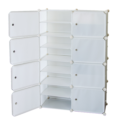 White Cube DIY Shoe Cabinet Rack Storage Portable Stackable Organiser Stand.