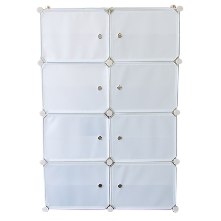 White Cube DIY Shoe Cabinet Rack Storage Portable Stackable Organiser Stand.