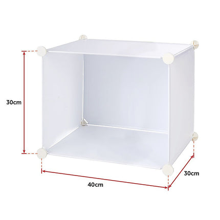 White Cube DIY Shoe Cabinet Rack Storage Portable Stackable Organiser Stand.