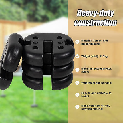 4pcs Outdoor Canopy Tent Leg Weights Anchor Stand Heavy Duty Gazebo Discs Base.