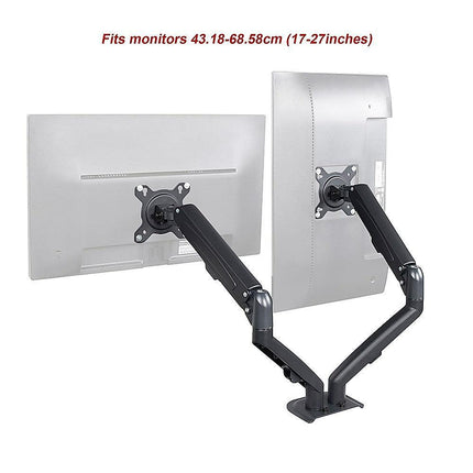 Dual Screen Gas-strut Monitor Stand Mount Desktop Bracket for LED/LC.