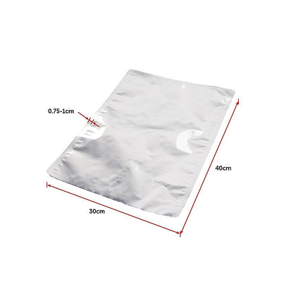 100x Food Vacuum Bags Pouch Foil Aluminum Storage Bags Heat Seal 30x40cm.