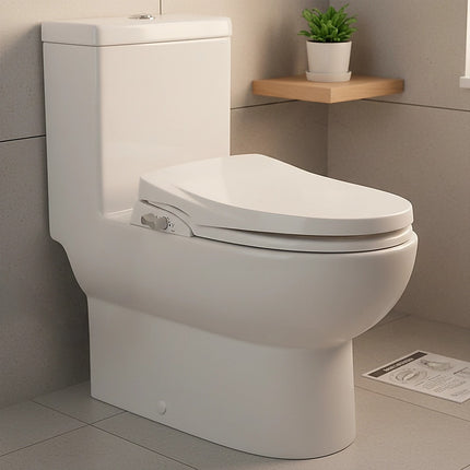 Non Electric Bidet Toilet Seat W/ Cover Bathroom Spray Water Wash.