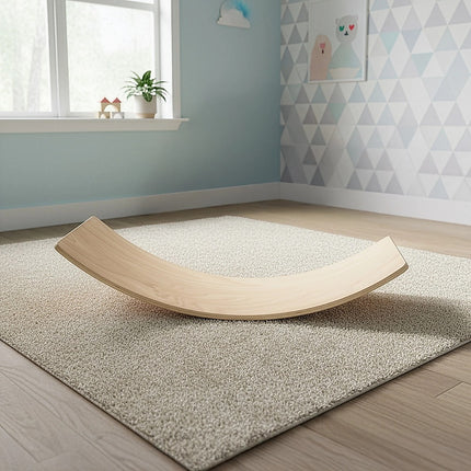 Balance Board Beam Seesaw Wooden Child Kids Adult Yoga.