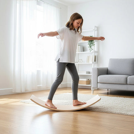 Balance Board Beam Seesaw Wooden Child Kids Adult Yoga.