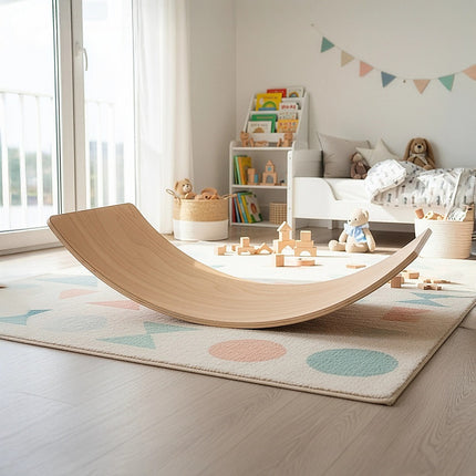 Balance Board Beam Seesaw Wooden Child Kids Adult Yoga.