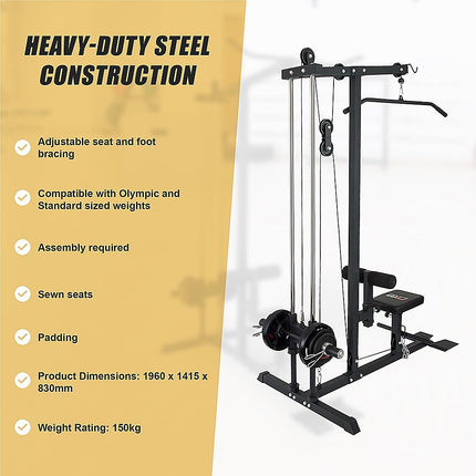 Lat PullDown Low Row Fitness Machine.