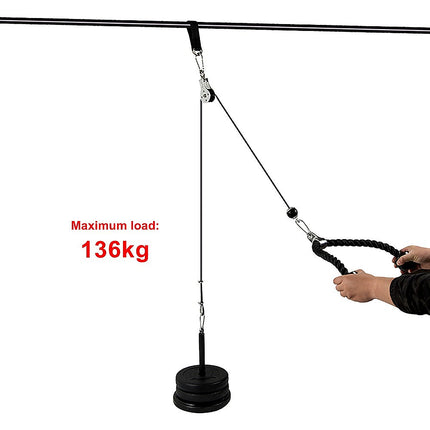Pulley System Cable Attachment Pull Down Machine DIY Home Gym Workout Kit.