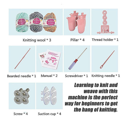 DIY Knitting Machine Smart Weaving Knit Rotating Kids Toy Scarf Sock Hat Gift.