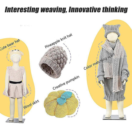 DIY Knitting Machine Smart Weaving Knit Rotating Kids Toy Scarf Sock Hat Gift.