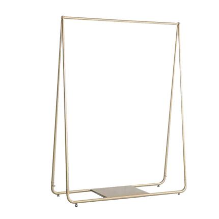 Gold Clothing Retail Shop Commercial Garment Display Rack.