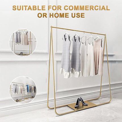 Gold Clothing Retail Shop Commercial Garment Display Rack.