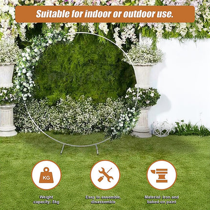 2M Wedding Hoop Round Circle Arch Backdrop Flower Display Stand Frame Background.