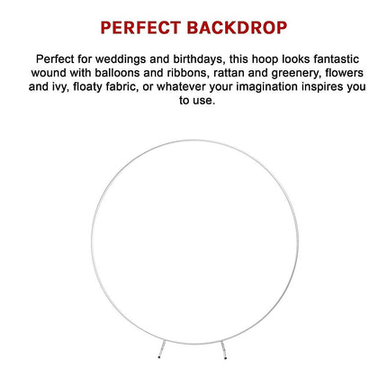 2M Wedding Hoop Round Circle Arch Backdrop Flower Display Stand Frame Background.