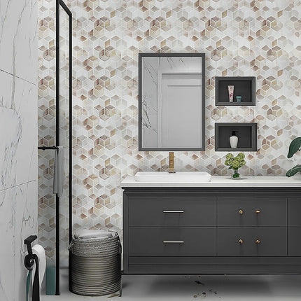 Tiles 3D Peel and Stick Wall Tile Shell Mosaic 10 Sheets.