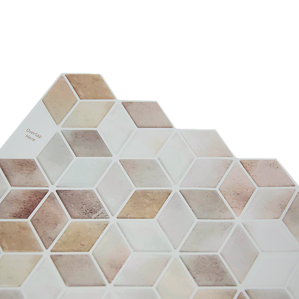 Tiles 3D Peel and Stick Wall Tile Shell Mosaic 10 Sheets.