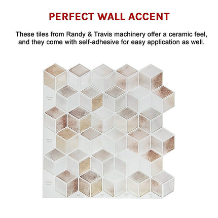Tiles 3D Peel and Stick Wall Tile Shell Mosaic 10 Sheets.