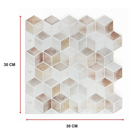 Tiles 3D Peel and Stick Wall Tile Shell Mosaic 10 Sheets.