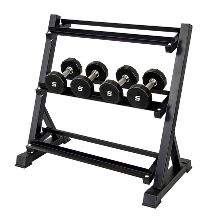 Dumbbell Rack Storage Stand Hex Weight Heavy Duty 3 Tier Wide Home Gym Fitness.