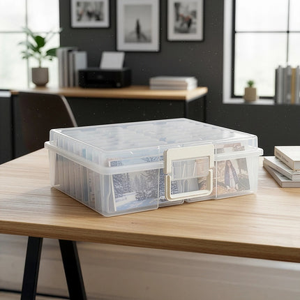 Jumbo Photo Storage Box 1600 4x6 Picture Album Organizer Container Craft Case.