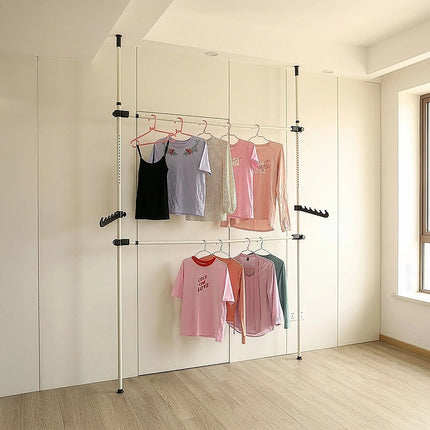 Heavy Duty Adjust Clothes Rail Storage Garment Shelf Hanging Display Stand Rack.
