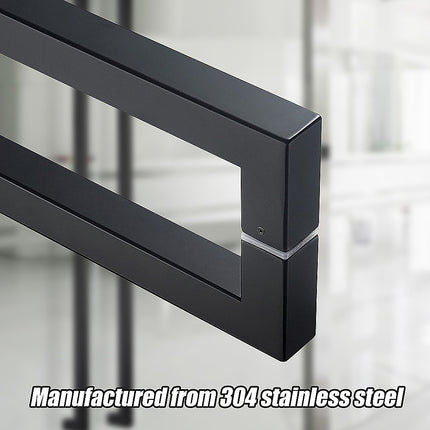 Entrance Door Pull Handle Matte Black 1500mm.