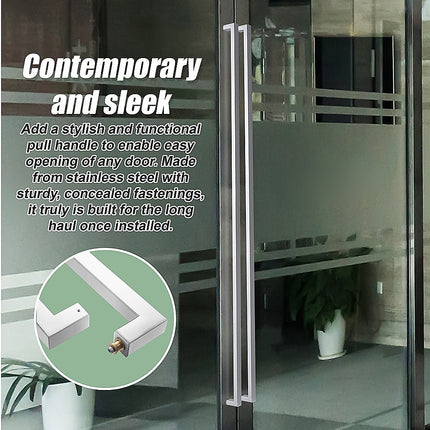 Entrance Door Pull Handle Brushed satin 1800mm.