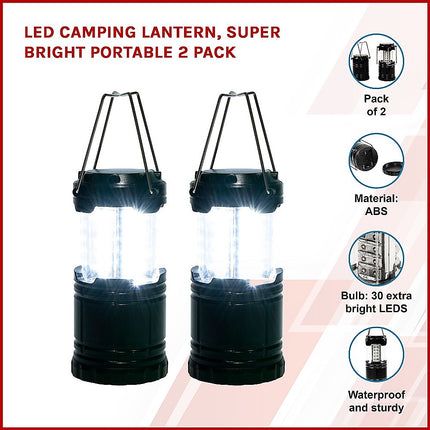 LED Camping Lantern, Super Bright Portable 2 Pack.