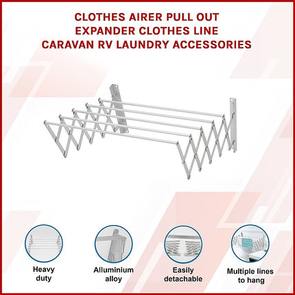 Pull Out Clothes Airer – Expanding Laundry Drying Line for Caravan, RV & Home.