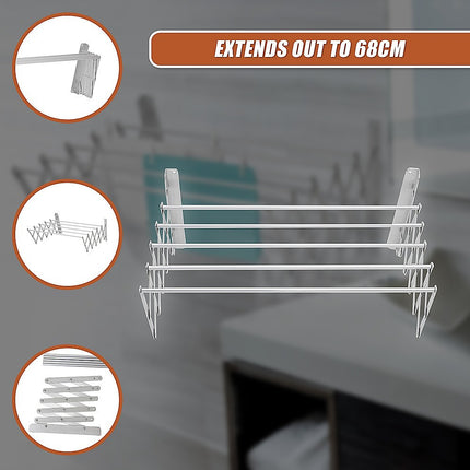 Pull Out Clothes Airer – Expanding Laundry Drying Line for Caravan, RV & Home.