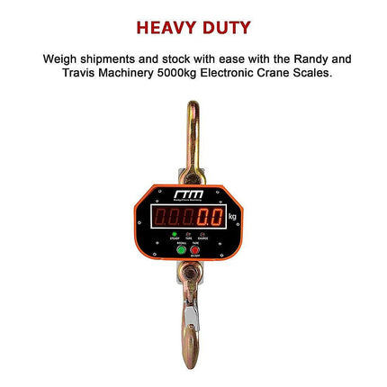 5000kg Electronic Crane Scales Industrial Hanging Digital Weight.