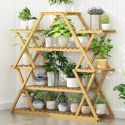 Bamboo Multilayer Flower Plant Bonsai Rack Shelf Stand Porch Lawn Patio.