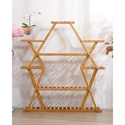 Bamboo Multilayer Flower Plant Bonsai Rack Shelf Stand Porch Lawn Patio.