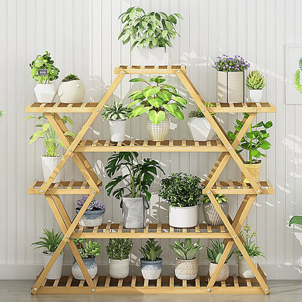Bamboo Multilayer Flower Plant Bonsai Rack Shelf Stand Porch Lawn Patio.