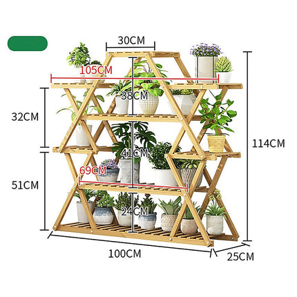 Bamboo Multilayer Flower Plant Bonsai Rack Shelf Stand Porch Lawn Patio.
