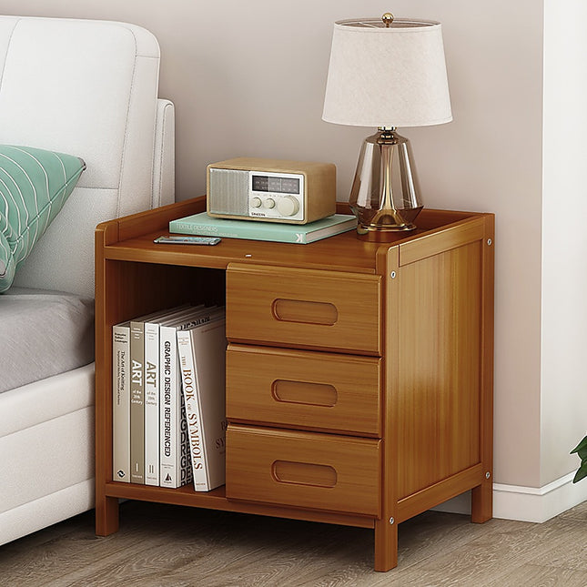 Bamboo Bedside Table Nightstand Storage Bedroom Sofa Side Stand.
