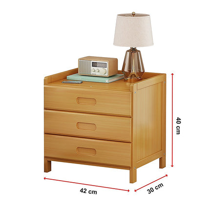 Bamboo Bedside Table Nightstand Storage Bedroom Sofa Side Stand.