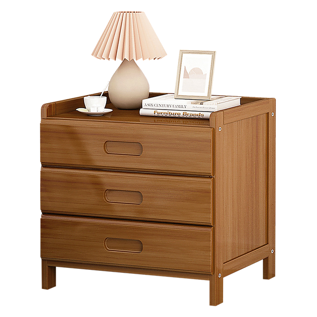 Bamboo Bedside Table Nightstand Storage Bedroom Sofa Side Stand.