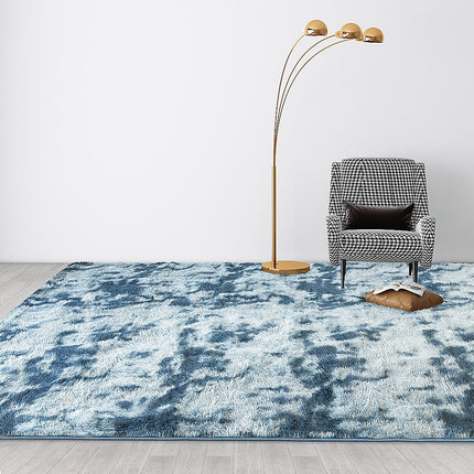 200x300cm Large Floor Soft Blue Fluffy Rug – Modern Area Carpet for Bedroom & Lounge.