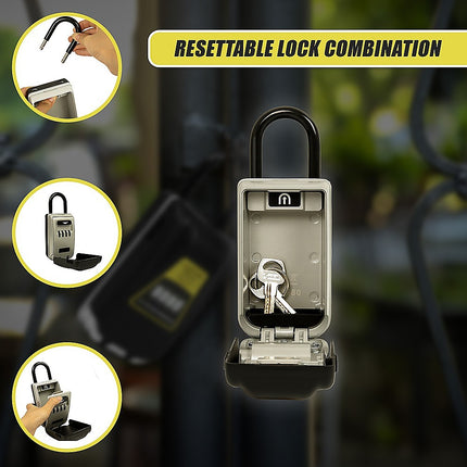 Security 4 Digit Combination Cable Lock Box With Luminous Dials.