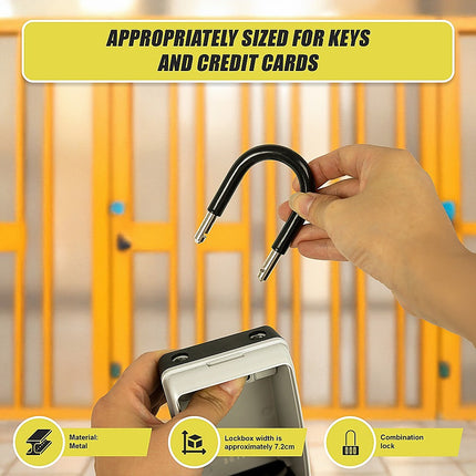 Security 4 Digit Combination Cable Lock Box With Luminous Dials.