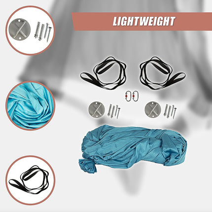 5x2.8m Yoga Pilates Aerial Silk Kit Swing Anti-Gravity Hammock.