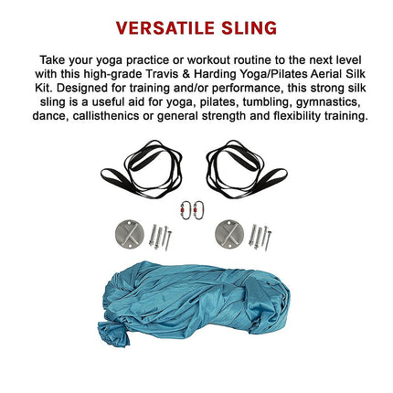 5x2.8m Yoga Pilates Aerial Silk Kit Swing Anti-Gravity Hammock.
