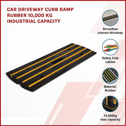 Car Driveway Curb Ramp Rubber 10,000 Kg Industrial Capacity.