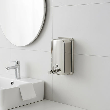 304 Stainless Steel Commercial Liquid Soap Hand Sanitiser Dispenser Wall Mount Bathroom Kitchen Office Hospital Restaurant 1000ml.