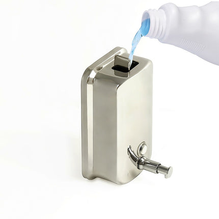 304 Stainless Steel Commercial Liquid Soap Hand Sanitiser Dispenser Wall Mount Bathroom Kitchen Office Hospital Restaurant 1000ml.