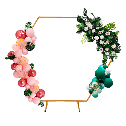 2M Wedding Hex Arch Backdrop Flower Display Stand Frame Background.