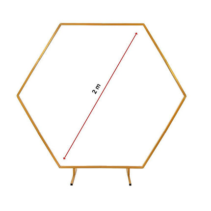 2M Wedding Hex Arch Backdrop Flower Display Stand Frame Background.